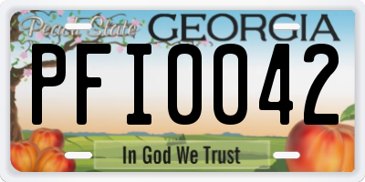 GA license plate PFI0042