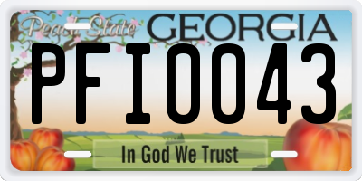 GA license plate PFI0043