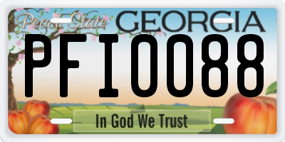 GA license plate PFI0088