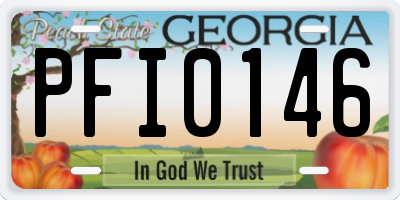 GA license plate PFI0146