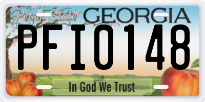 GA license plate PFI0148