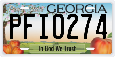 GA license plate PFI0274