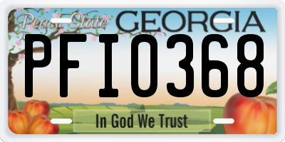 GA license plate PFI0368