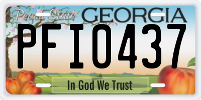 GA license plate PFI0437