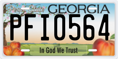 GA license plate PFI0564