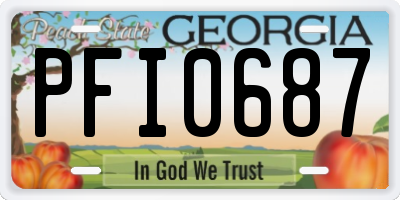 GA license plate PFI0687