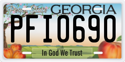 GA license plate PFI0690
