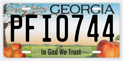 GA license plate PFI0744