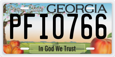 GA license plate PFI0766