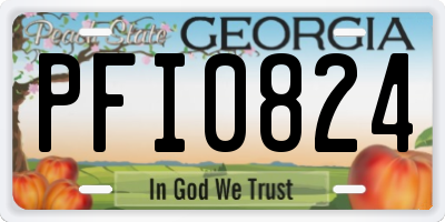GA license plate PFI0824