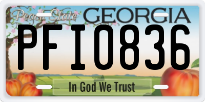 GA license plate PFI0836