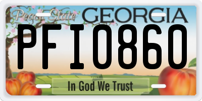 GA license plate PFI0860