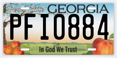 GA license plate PFI0884
