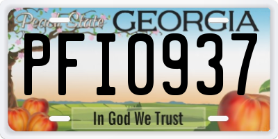 GA license plate PFI0937