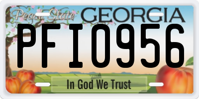 GA license plate PFI0956