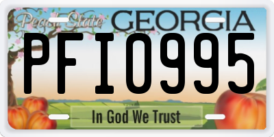 GA license plate PFI0995