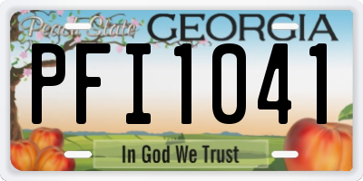GA license plate PFI1041