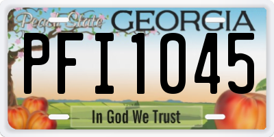 GA license plate PFI1045