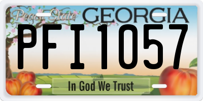 GA license plate PFI1057
