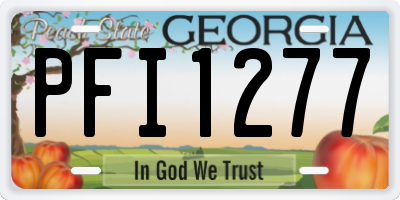 GA license plate PFI1277