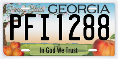 GA license plate PFI1288