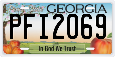 GA license plate PFI2069