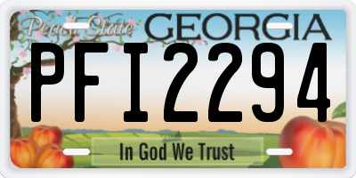 GA license plate PFI2294