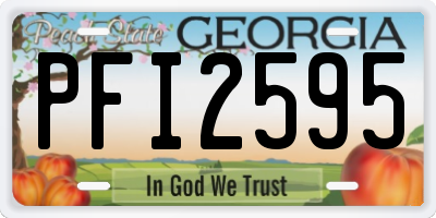 GA license plate PFI2595
