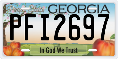 GA license plate PFI2697