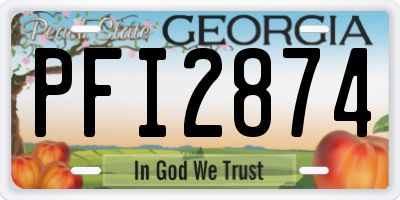 GA license plate PFI2874