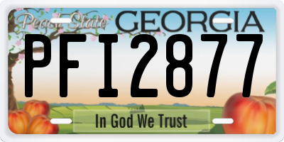 GA license plate PFI2877