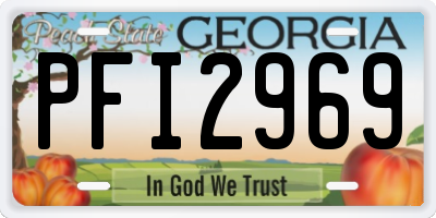 GA license plate PFI2969