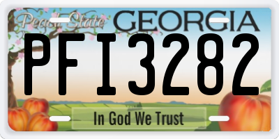 GA license plate PFI3282
