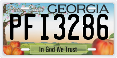 GA license plate PFI3286