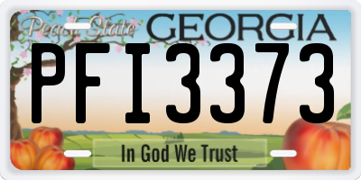 GA license plate PFI3373