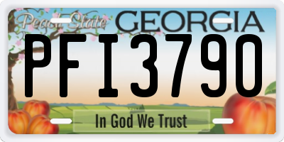 GA license plate PFI3790