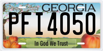 GA license plate PFI4050