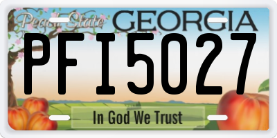 GA license plate PFI5027
