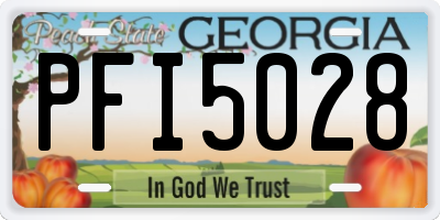 GA license plate PFI5028