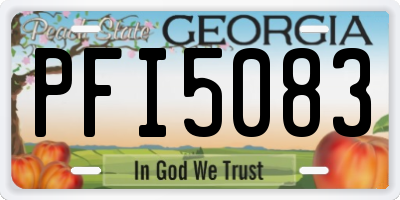 GA license plate PFI5083