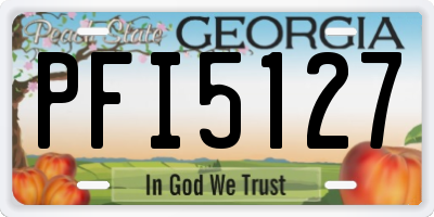 GA license plate PFI5127
