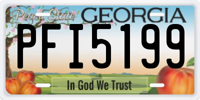 GA license plate PFI5199