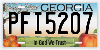 GA license plate PFI5207