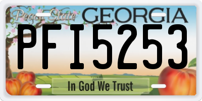GA license plate PFI5253