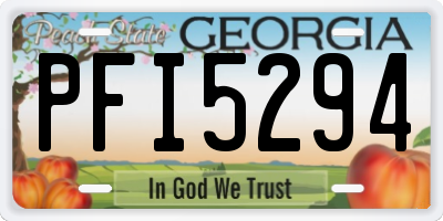 GA license plate PFI5294