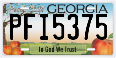 GA license plate PFI5375