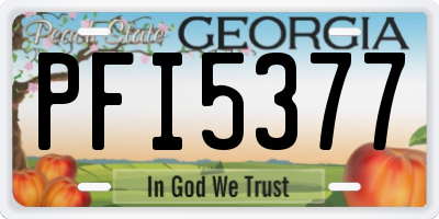 GA license plate PFI5377