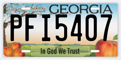 GA license plate PFI5407
