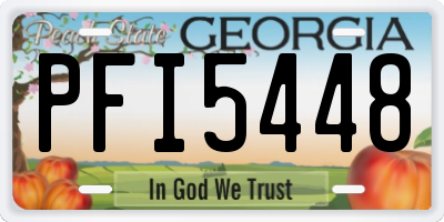 GA license plate PFI5448