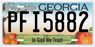 GA license plate PFI5882